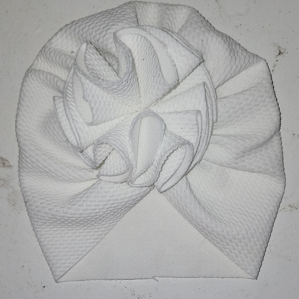 Elegant White Turban Headwrap